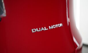 Tesla Model Y Long Range White Interior Red Multi Coat 19" Uberturbine Style Alloys  21