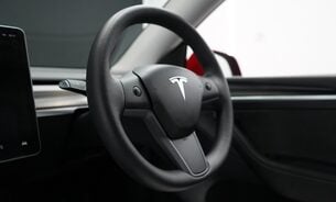 Tesla Model Y Long Range White Interior Red Multi Coat 19" Uberturbine Style Alloys  24