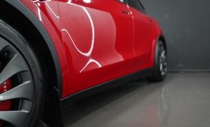 Tesla Model Y Long Range White Interior Red Multi Coat 19" Uberturbine Style Alloys  19