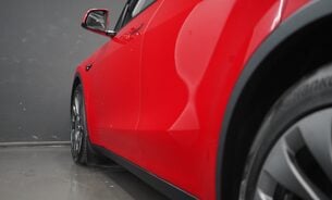 Tesla Model Y Long Range White Interior Red Multi Coat 19" Uberturbine Style Alloys  10