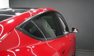 Tesla Model Y Long Range White Interior Red Multi Coat 19" Uberturbine Style Alloys  16