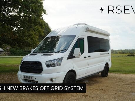 Ford Transit 350 L3 H3 P/V DRW FSH New Brakes Off Grid Solar Cassette Toilet Air Con +++