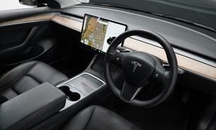 Tesla Model 3 LONG RANGE AWD Solid Black One Owner  Adaptive LEDs Pano Roof VAT Q 2