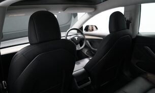 Tesla Model 3 LONG RANGE AWD Solid Black One Owner  Adaptive LEDs Pano Roof VAT Q 17