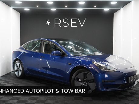 Tesla Model 3 Long Range Tow Bar! Enhanced AP Heat Pump Deep Metallic Blue One Owner VATQ