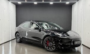 Tesla Model 3 Performance Ryzen Chip White Interior 20" Uberturbine Wheels One Owner  1