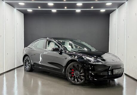 Tesla Model 3 Performance Ryzen Chip White Interior 20" Uberturbine Wheels One Owner 