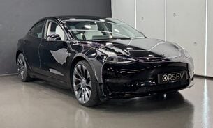 Tesla Model 3 Performance Ryzen Chip White Interior 20" Uberturbine Wheels One Owner  4