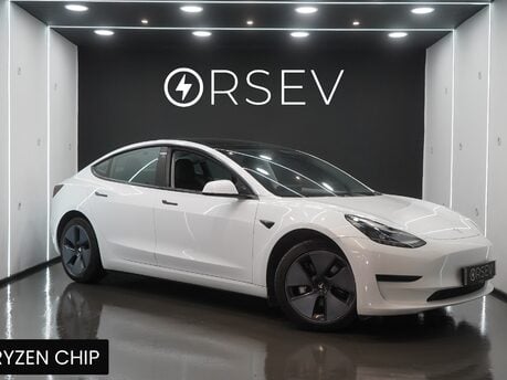 Tesla Model 3 RWD Ryzen One Owner Adaptive LEDs Heat Pump Pano Roof Black Interior 