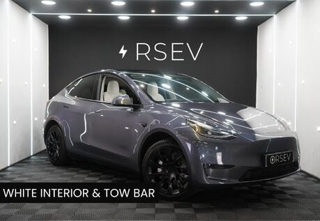 Tesla Model Y LONG RANGE TOW BAR White Interior 20" Induction Wheels LOW Mileage!
