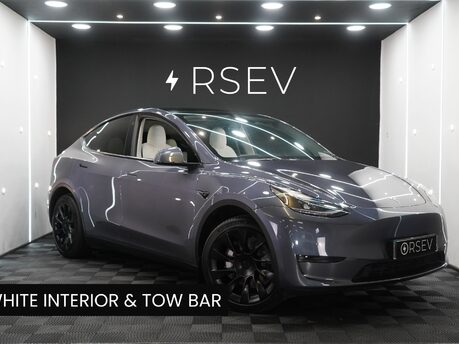 Tesla Model Y LONG RANGE TOW BAR White Interior 20" Induction Wheels LOW Mileage!