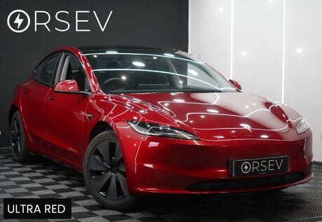 Tesla Model 3 Long Range Ultra Red Heat Pump Heated Steering Wheel Pano Roof 1 Owner VATQ