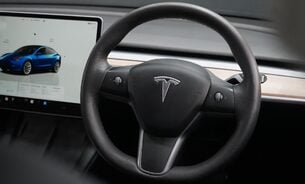 Tesla Model 3 LONG RANGE AWD Heat Pump 19" Sport Wheels Deep Metallic Blue One Owner VATQ 13