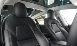 Tesla Model 3 LONG RANGE AWD Heat Pump 19" Sport Wheels Deep Metallic Blue One Owner VATQ 12