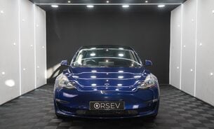 Tesla Model 3 LONG RANGE AWD Heat Pump 19" Sport Wheels Deep Metallic Blue One Owner VATQ 10
