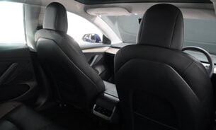 Tesla Model 3 LONG RANGE AWD Heat Pump 19" Sport Wheels Deep Metallic Blue One Owner VATQ 16