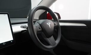 Tesla Model Y LONG RANGE AWD Tow Hitch White Interior Red Multi Coat Adaptive LEDs  13