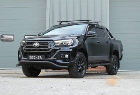 Toyota Hilux Invincible  X AUTO WITH rear load cover fitted in black styled by seeker 