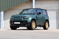 Land Rover Defender 90  HARD TOP  by seeker bespoke matt pine with vintage Tan leather 