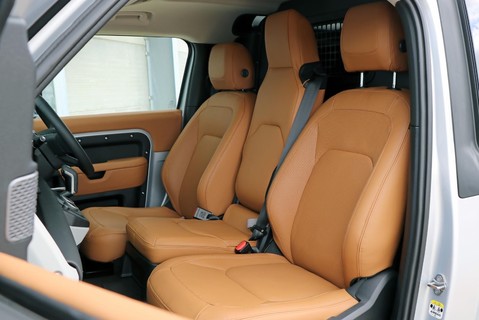 Land Rover Defender 90  HARD TOP  by seeker bespoke matt pine with vintage Tan leather  24