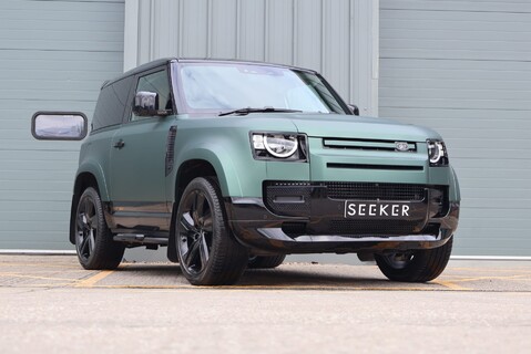 Land Rover Defender 90 Brand new HARD TOP styled by seeker in a matt pine wrapp with vintage Tan 3