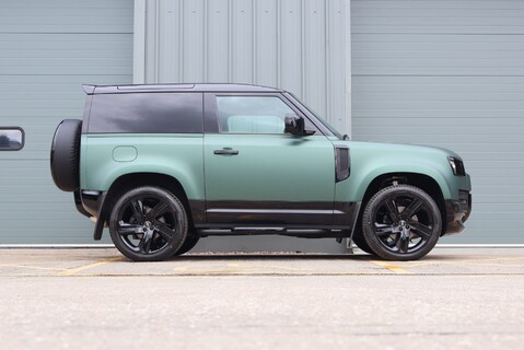 Land Rover Defender 90 Brand new HARD TOP styled by seeker in a matt pine wrapp with vintage Tan 6