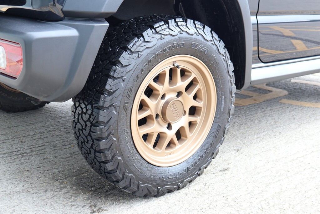 Suzuki Jimny ALLGRIP with Uprated alloys from seeker on all terrain tyres and privacy  20