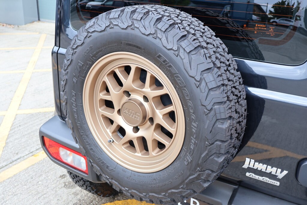 Suzuki Jimny ALLGRIP with Uprated alloys from seeker on all terrain tyres and privacy  18