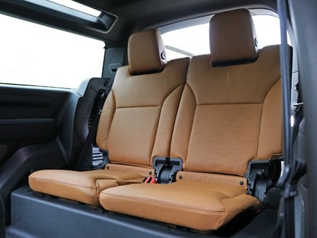 Genuine Land Rover leather rear seats and front seat upgrade for the Defender 90 Commercial