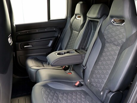 Genuine Land Rover SVR leather front and rear seat conversion for the Defender 110 Commercial 6