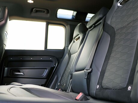 Genuine Land Rover SVR leather front and rear seat conversion for the Defender 110 Commercial 9