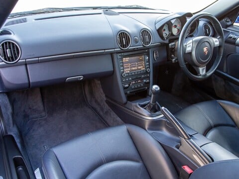 Porsche Cayman Sea Blue Leather Interior