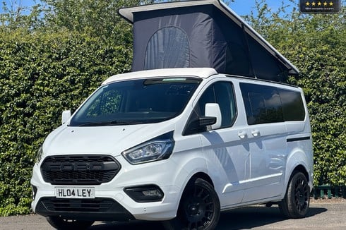 Ford Transit Custom AUTO Camper Limited Pop Top Awning Tent TV Double Bed Cruise Carplay NO VAT