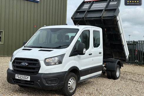 Ford Transit Double Cab Tipper LWB T350 170Ps DRW Leader Crc Ecoblue ONE WAY EURO 6