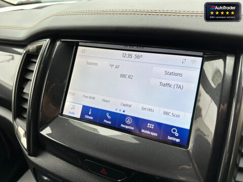 Ford Ranger Crew Cab AUTO 4X4 Wildtrak 213 BHP Camera Nav EURO 6 NO VAT 24