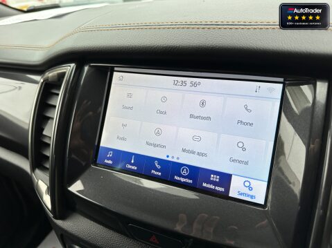 Ford Ranger Crew Cab AUTO 4X4 Wildtrak 213 BHP Camera Nav EURO 6 NO VAT 26