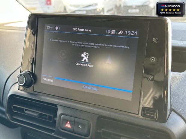 Peugeot Partner SWB L1H1 Bluehdi Asphalt Premium Alloys Air Con Cam Nav Sensors EURO 6 23