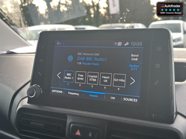 Peugeot Partner AUTO SWB [SOLD SM] L1H1 Bluehdi Asphalt Premium Air Con Cam Nav EURO 6 NO V 21