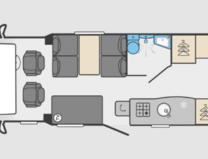 Swift Edge 466 6 Berth|6 Belts|Rear Bunk Beds|Full Dinette|Solar Panel|TV Ariel| VANLUX 2
