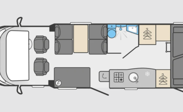 Swift Edge 466 6 Berth|6 Belts|Rear Bunk Beds|Full Dinette|Solar Panel|TV Ariel| VANLUX 2
