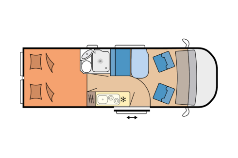Hobby Vantana Fiat|2 Berth|4 Belt|Rear Tranverse Bed|Awning|Solar Panel|TV Ariel