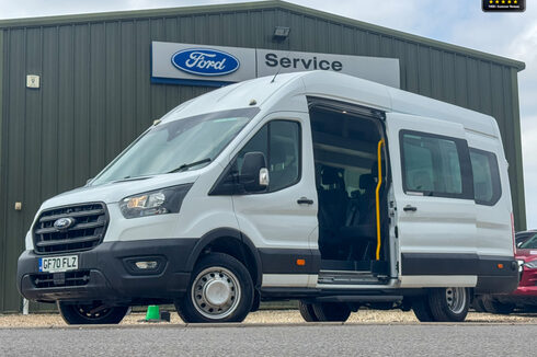 Ford Transit XLWB L4H3 High Roof Bus 17 Seats Camera 460 Trend EURO 6