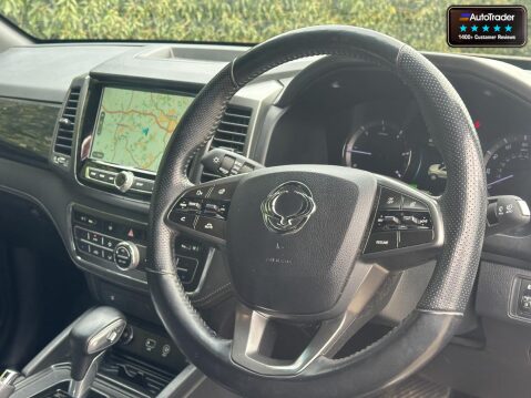 SsangYong Musso Crew Cab AUTO 4X4 Rhino AWD Air Con Cam Sensors EURO 6 NO VAT 10