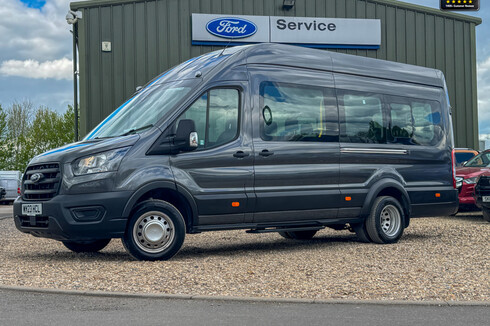 Ford Transit AUTO 17 Seat Minibus L4H3 High Roof Air con 165Bhp Pan Roof Heated Front Sc