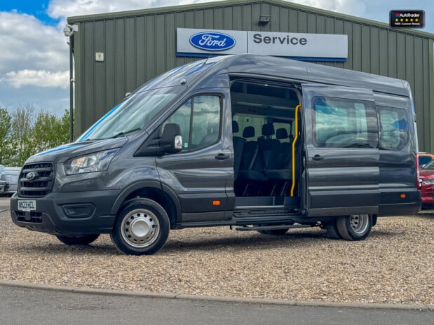 Ford Transit AUTO 17 Seat Minibus L4H3 High Roof Air con 165Bhp Pan Roof Heated Front Sc 1