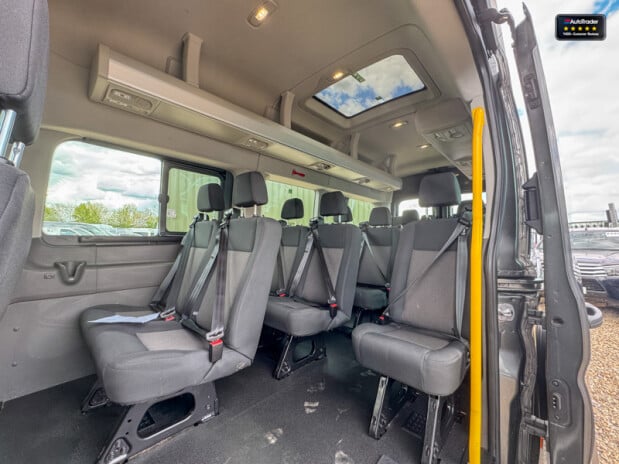 Ford Transit AUTO 17 Seat Minibus L4H3 High Roof Air con 165Bhp Pan Roof Heated Front Sc 12