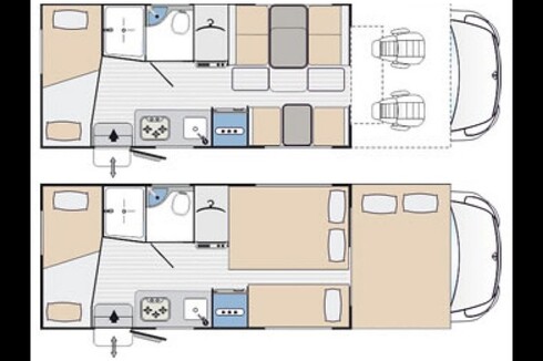 Renault Katamarano 9|6 Berth|7 Belts|Rear Bunk Beds|Rear Camera|Kitchen|Bathroom