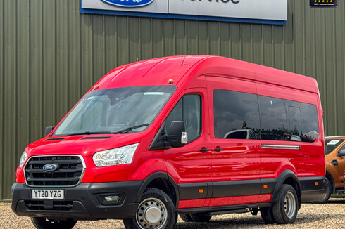 Ford Transit Minibus 17 Seats XLWB L4H3 High Roof 460 Leader Air Con Cruise EURO 6