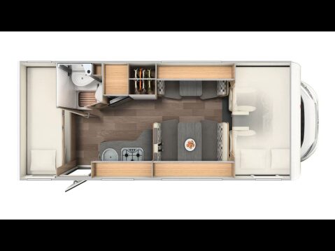 Sunlight A72 6 Berth|6 Belts|Rear Bunk Beds|Full Dinette|Kitchen|Shower 2