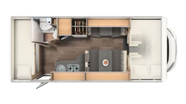 Sunlight A72 6 Berth|6 Belts|Rear Bunk Beds|Full Dinette|Kitchen|Shower 2